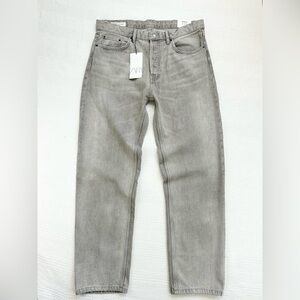 Zara Jeans Gray Washed, Straight Leg, Button Fly, Size Mens W34 X L32, NWT